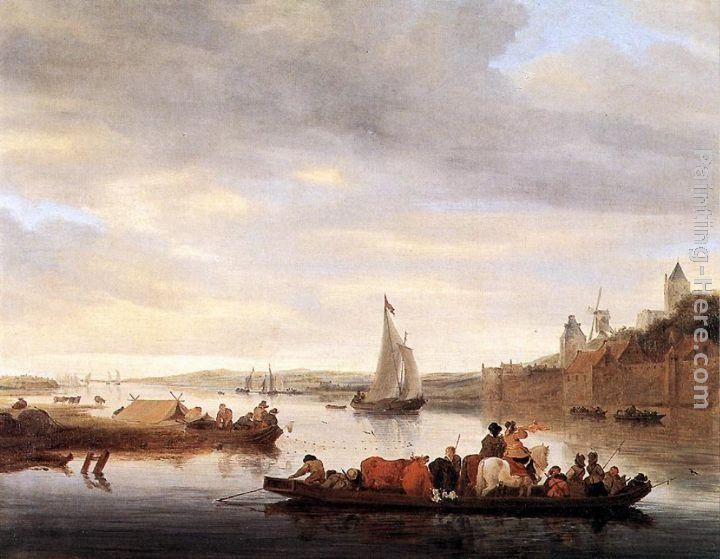 Salomon van Ruysdael The Crossing at Nijmegen
